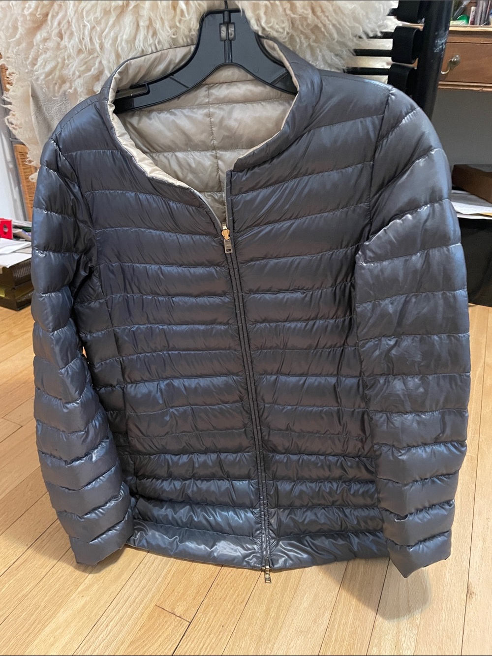Herno reversible Lightweight Quilted down Packable Jacket - Gray/beige size 40